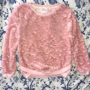 Fuzzy Pink Sweater